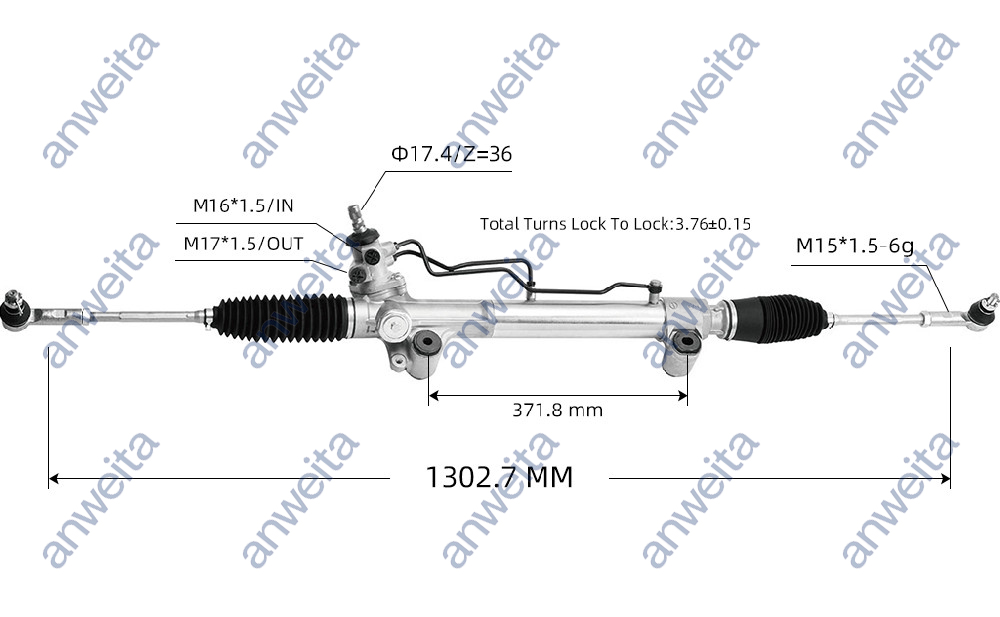 Hydraulic Power Steering Rack and Pinion RHD for Toyota HILUX VIGO 4WD 2005-2015 44200-0K030