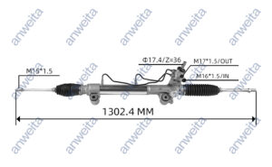 Hydraulic Power Steering Rack and Pinion LHD for TOYOTA HILUX VIGO 4WD 44200-0K040