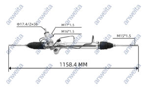 Power Steering Gear Box Assembly LHD for TOYOTA SHORT NEW HIACE 4×2 KDH200 44200-26480