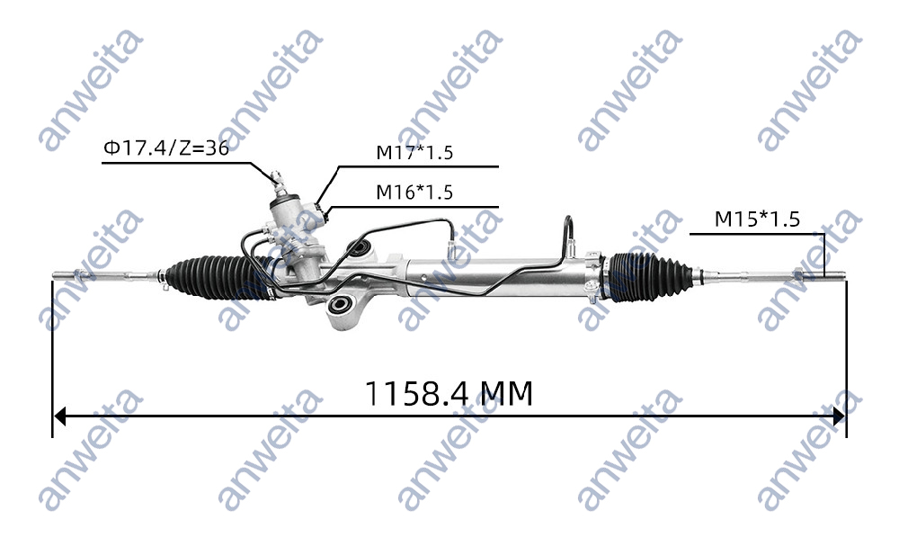 Power Steering Gear Box Assembly LHD for TOYOTA SHORT NEW HIACE 4×2 KDH200 44200-26480