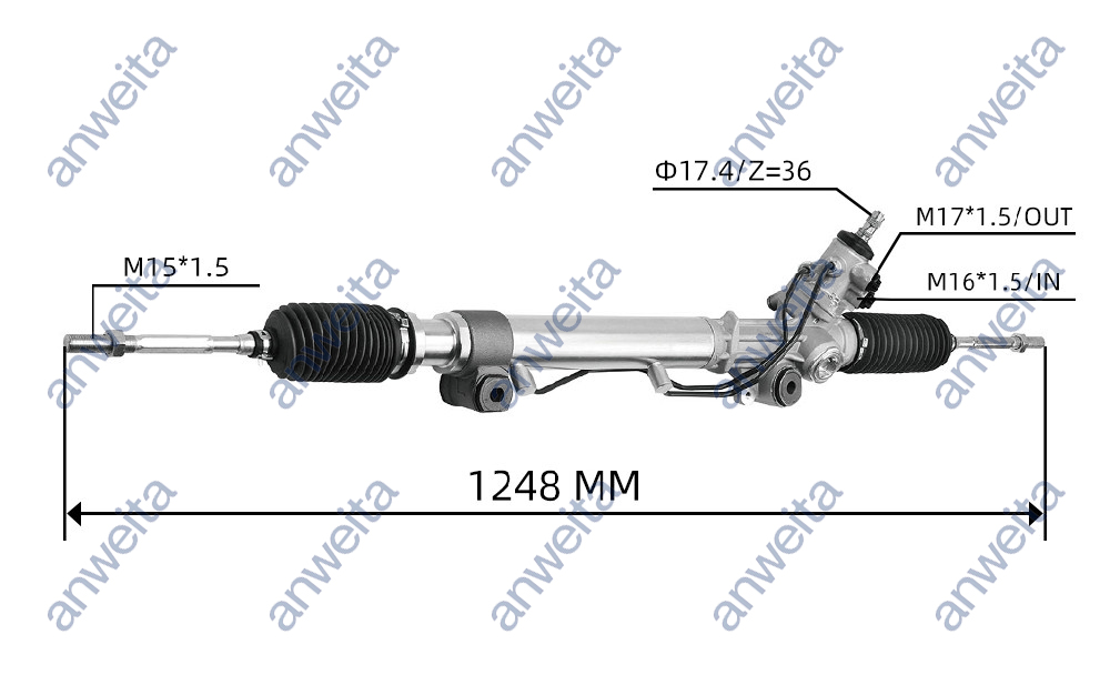 Hydraulic Steering Gear and Rack LHD for TOYOTA PRADO 2700/4000 2002-2010/TOYOTA 4RUNNER 2002-2010/LEXUS GX 470 2002-2009 44200-35061