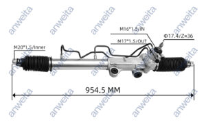 Power Steering Rack and Pinion Gear LHD for TOYOTA PRADO 3400 1996-2008/TOYOTA TACOMA 1995-2004/TOYOTA 4RUNNER 1995-2002 44200-60022