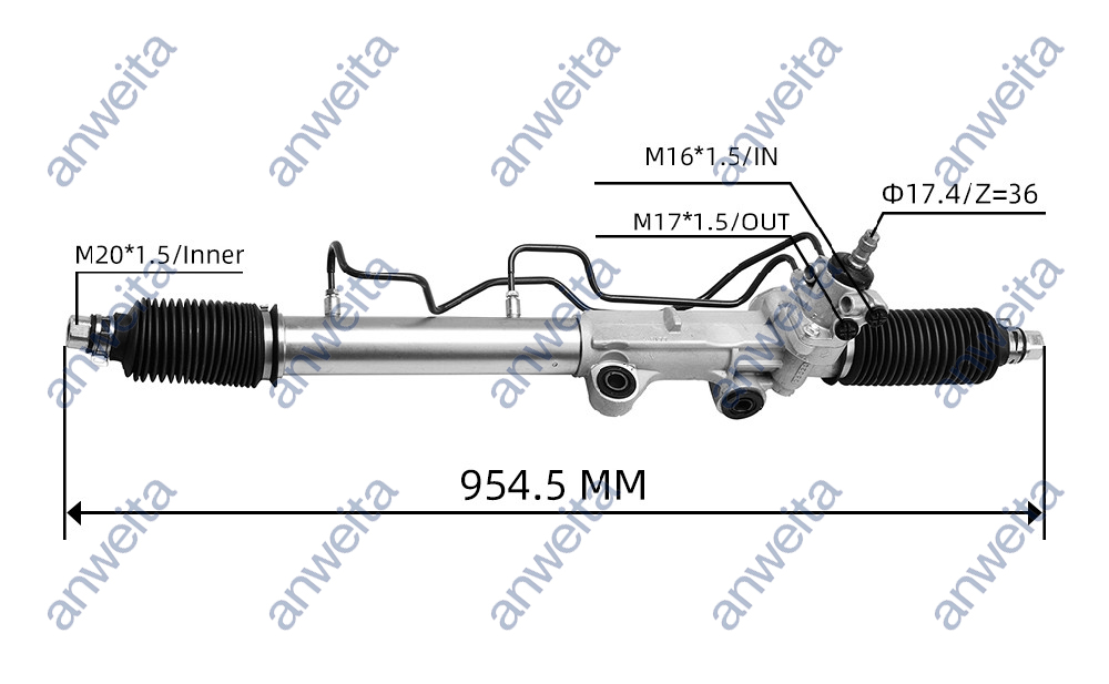 Power Steering Rack and Pinion Gear LHD for TOYOTA PRADO 3400 1996-2008/TOYOTA TACOMA 1995-2004/TOYOTA 4RUNNER 1995-2002 44200-60022