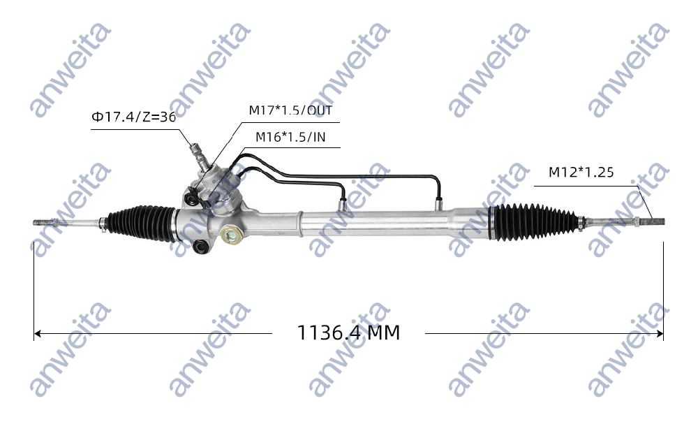 Hydraulic Steering Gear and Rack RHD for TOYOTA AVANZA 1.3CC F601,602 44200-BZ010