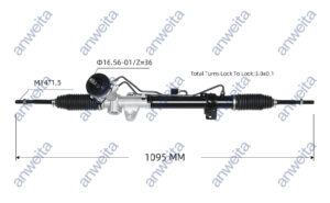 Hydraulic Power Steering Rack and Pinion LHD for HYUNDAI VERNA 57700-0U000