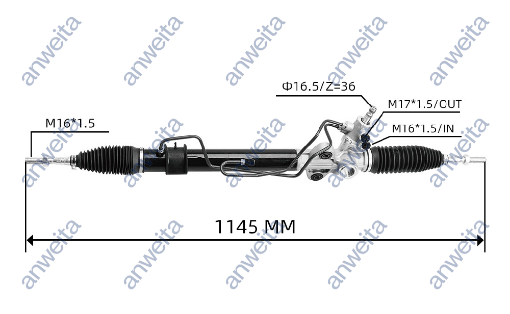 Hydraulic Steering Gear and Rack LHD for MITSUBISHI L200 KB4T 4WD PAJERO V76 MR333500