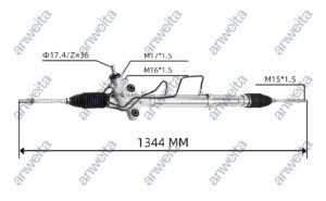 Hydraulic Power Steering Rack and Pinion for LHD HIACE 2005-2014 44200-26501/44200-26550