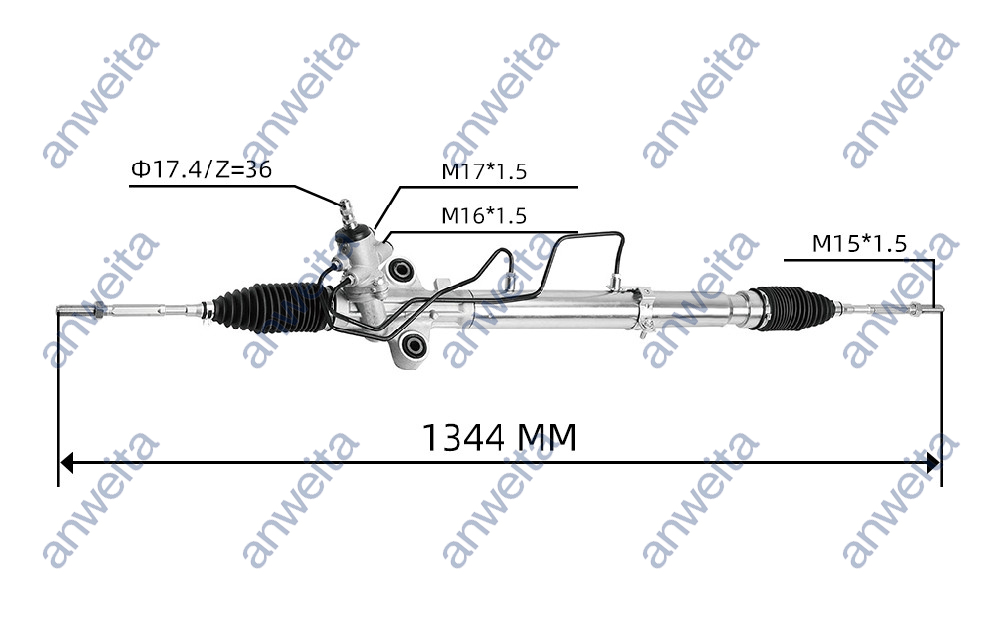 Hydraulic Power Steering Rack and Pinion for LHD HIACE 2005-2014 44200-26501/44200-26550