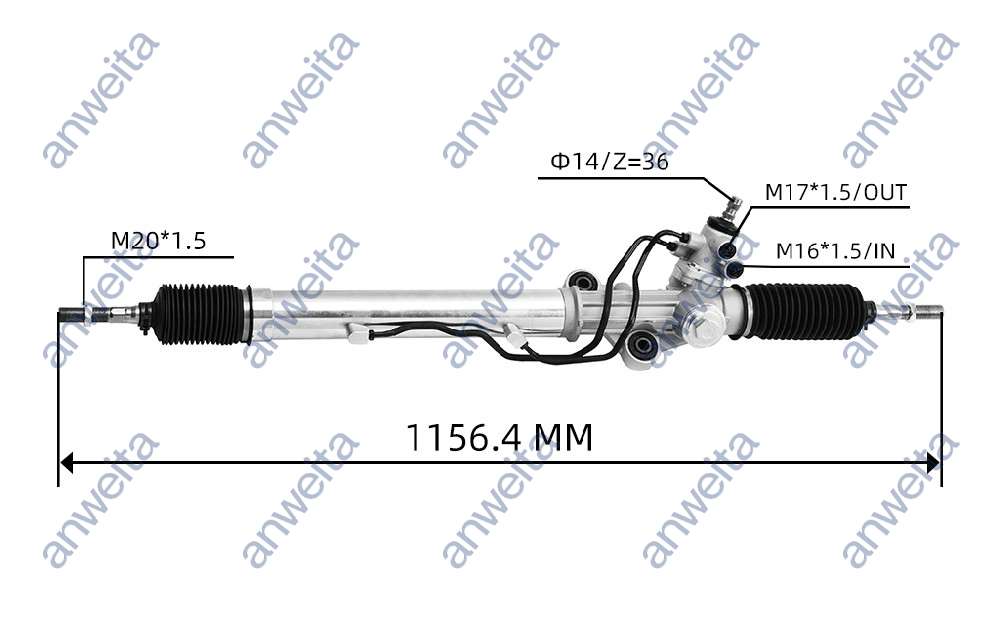 Hydraulic Power Steering Rack and Pinion for LHD LAND CRUISER 4700 1998-2003 44250-60060