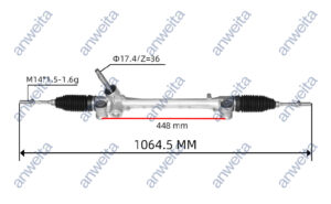 Manual Steering Rack and Pinion LHD for YARIS 2010- 45510-52350