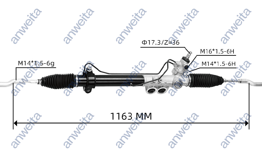 Hydraulic Power Steering Rack and Pinion for LHD NAVARA D40 2004- FRONTIER 49001-JR810